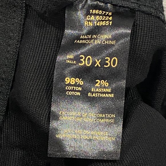 CAT Caterpillar Utility Work Pants Mens 30 x 30 Black Flex Waistband Cell Pocket - Picture 13 of 15